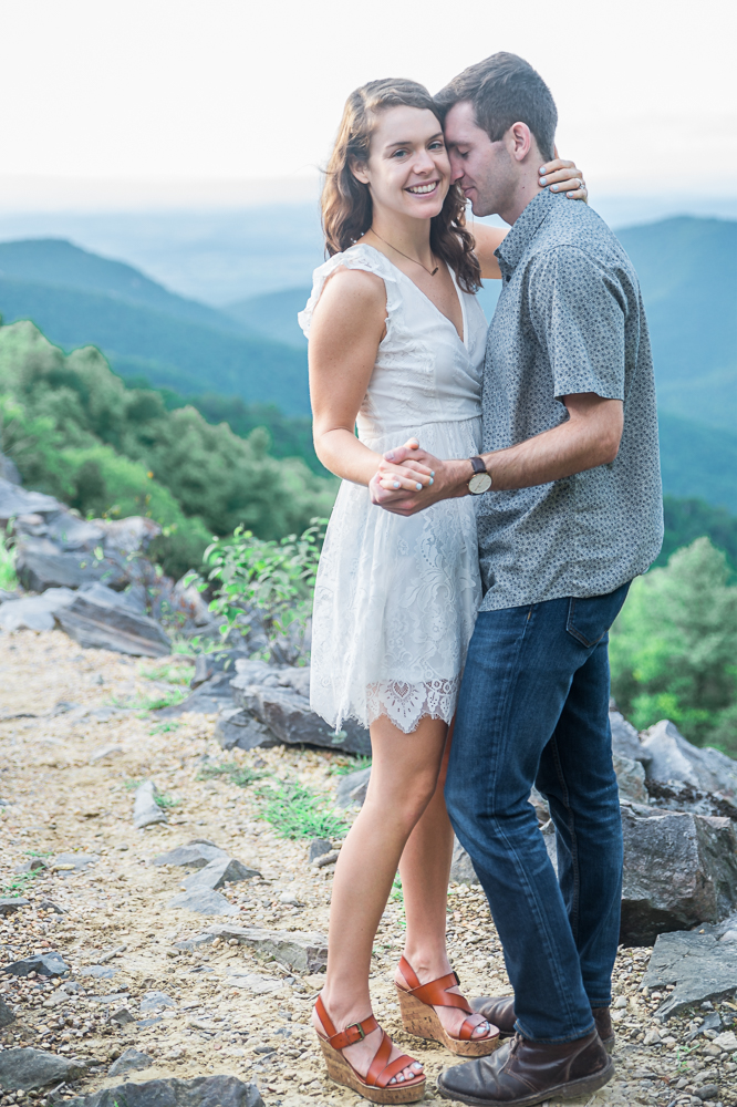 Romantic Mountaintop Engagement Photoshoot in Shenandoah National Park