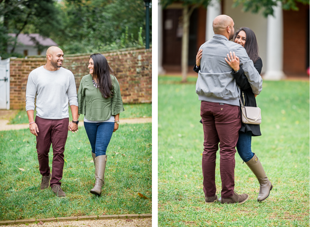 Surprise Proposal in Charlottesville at the University of Virginia - Hunter and Sarah Photography