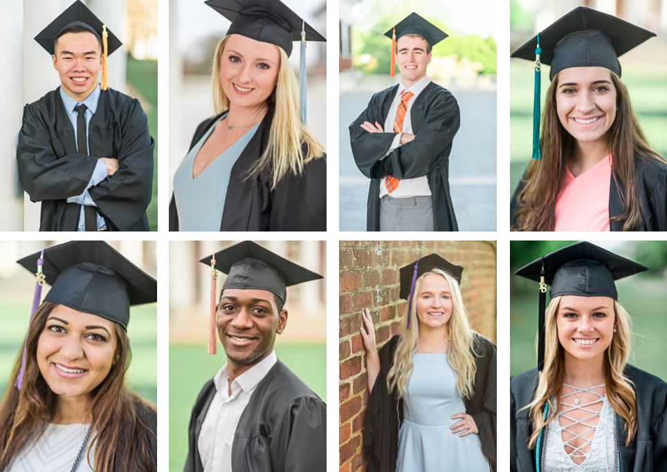 Students from every school of the University of Virginia participated in UVA Graduation Sessions with Hunter and Sarah Photography