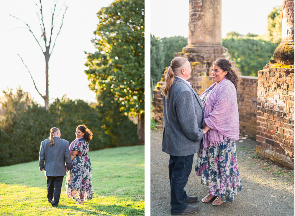 Sunset Engagement Session at Barboursville Vineyards - Hunter and Sarah Photography
