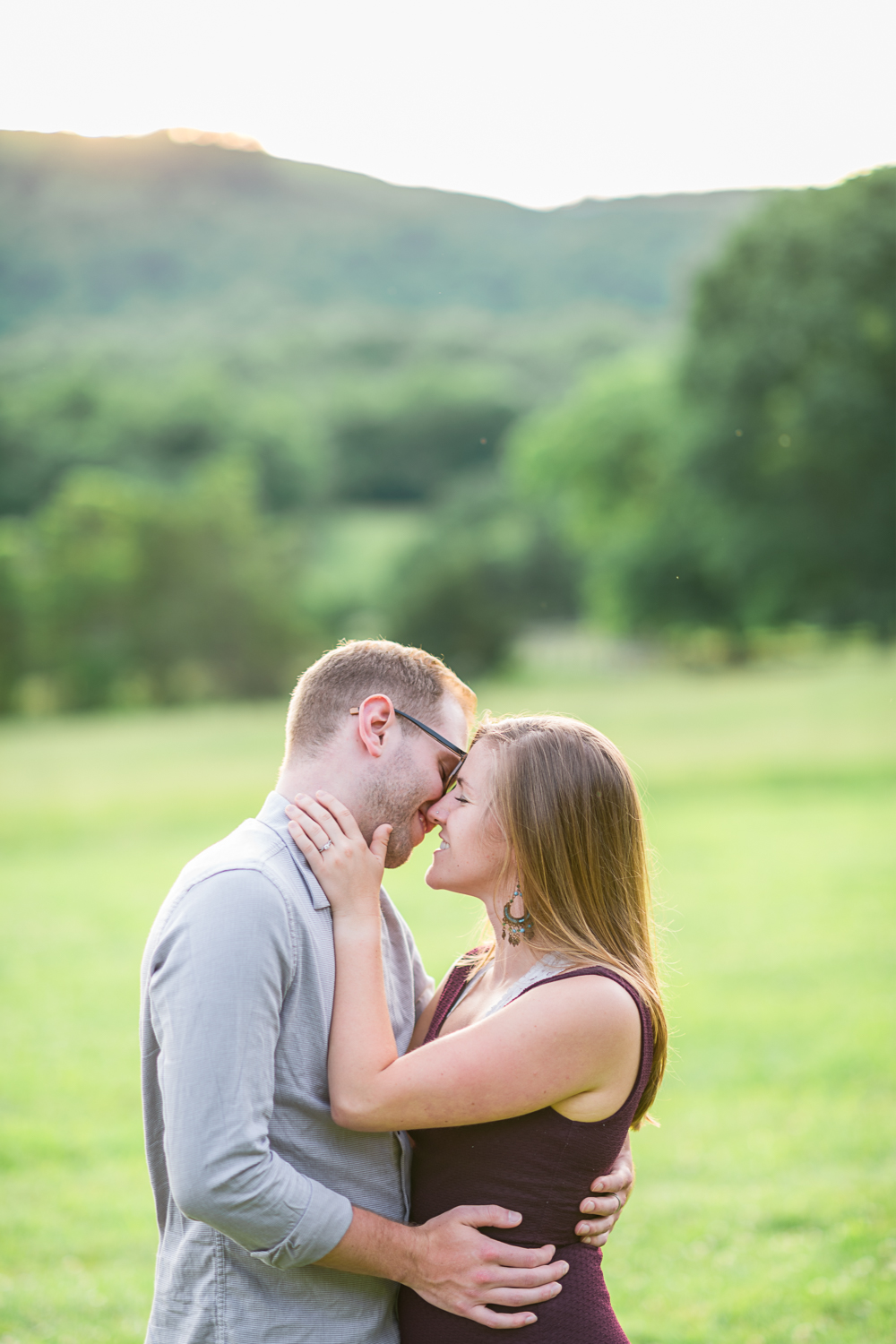 Romantic Sunset Engagement Session at James Monroe Highland - Hunter and Sarah Photography