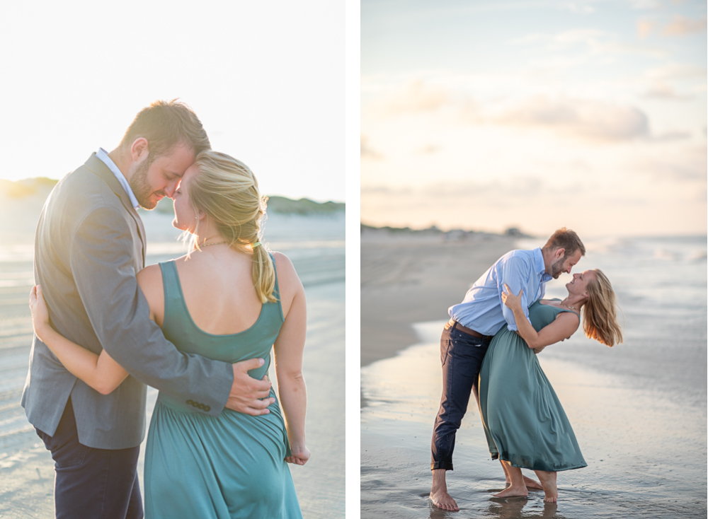 Joyful Beach Engagement Session in the Outer Banks - Hunter and Sarah Photography