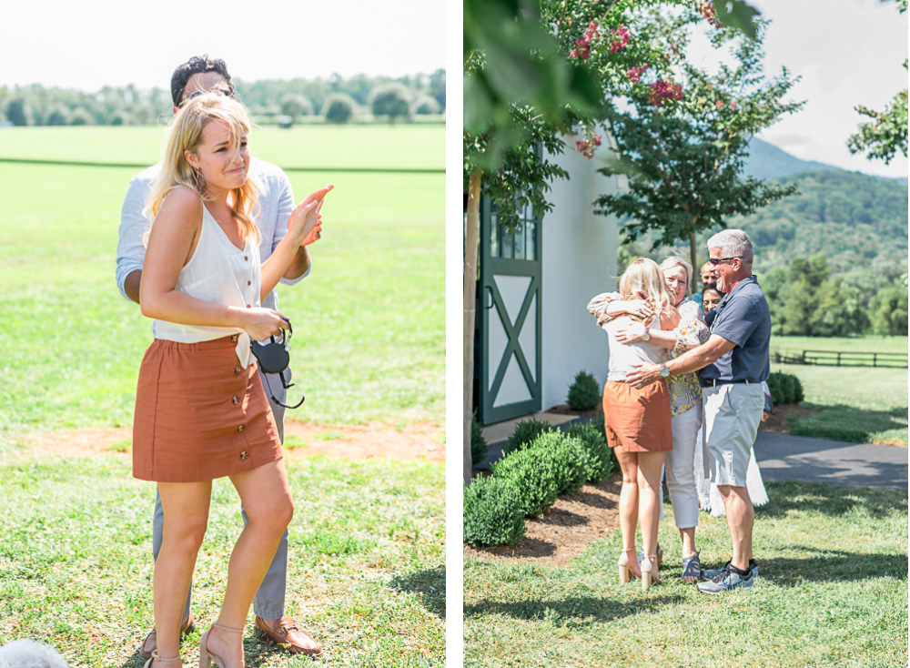 Surprise Engagement at King Family Vineyards - Hunter and Sarah Photography