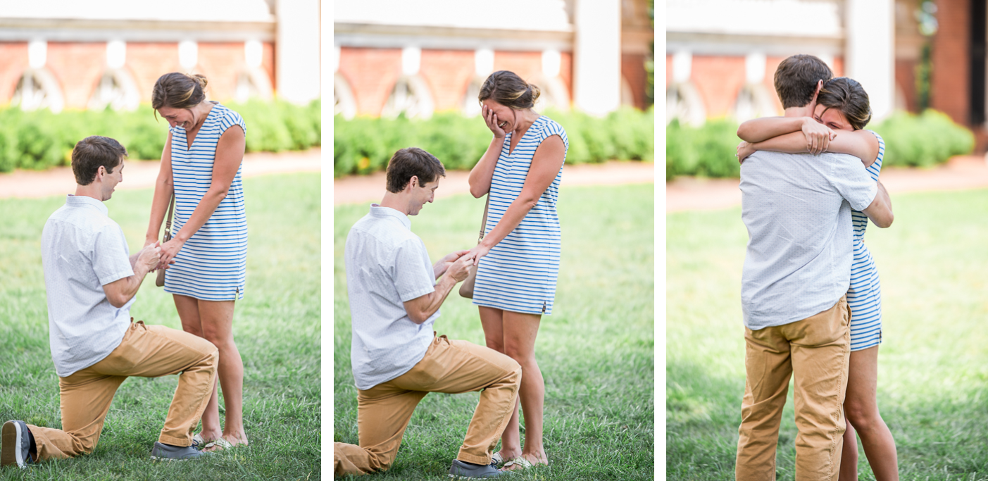 Surprise Engagement at the University of Virginia - Hunter and Sarah Photography