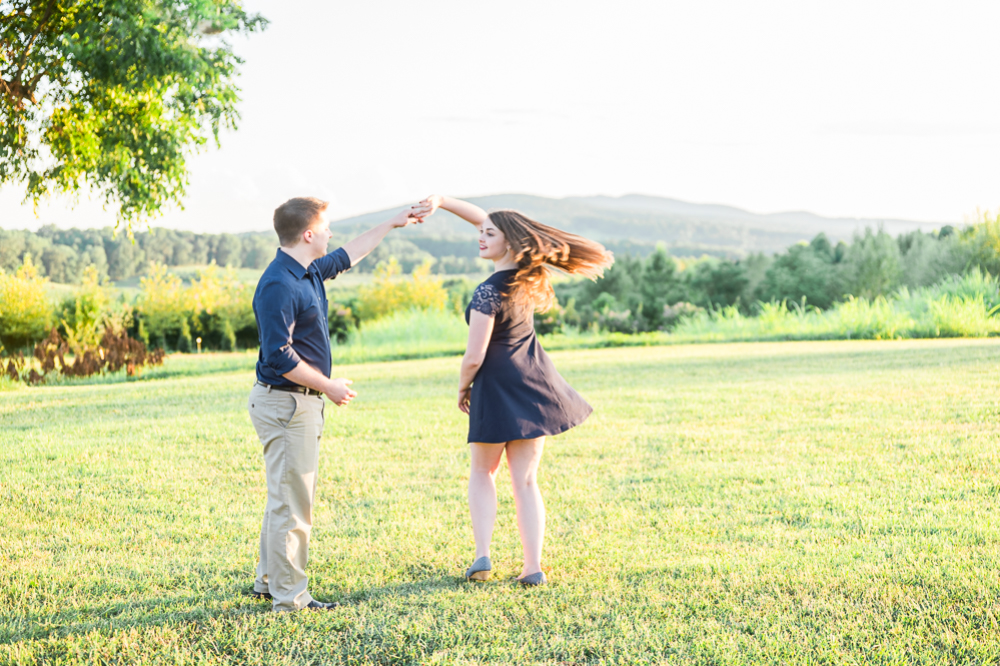 Sunset Engagement Session at the Market at Grelen - Hunter and Sarah Photography