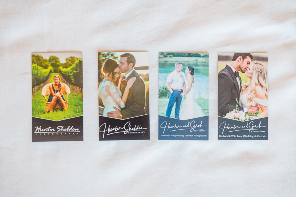 Business Cards for Photographers -- are they necessary? Hunter and Sarah Photography