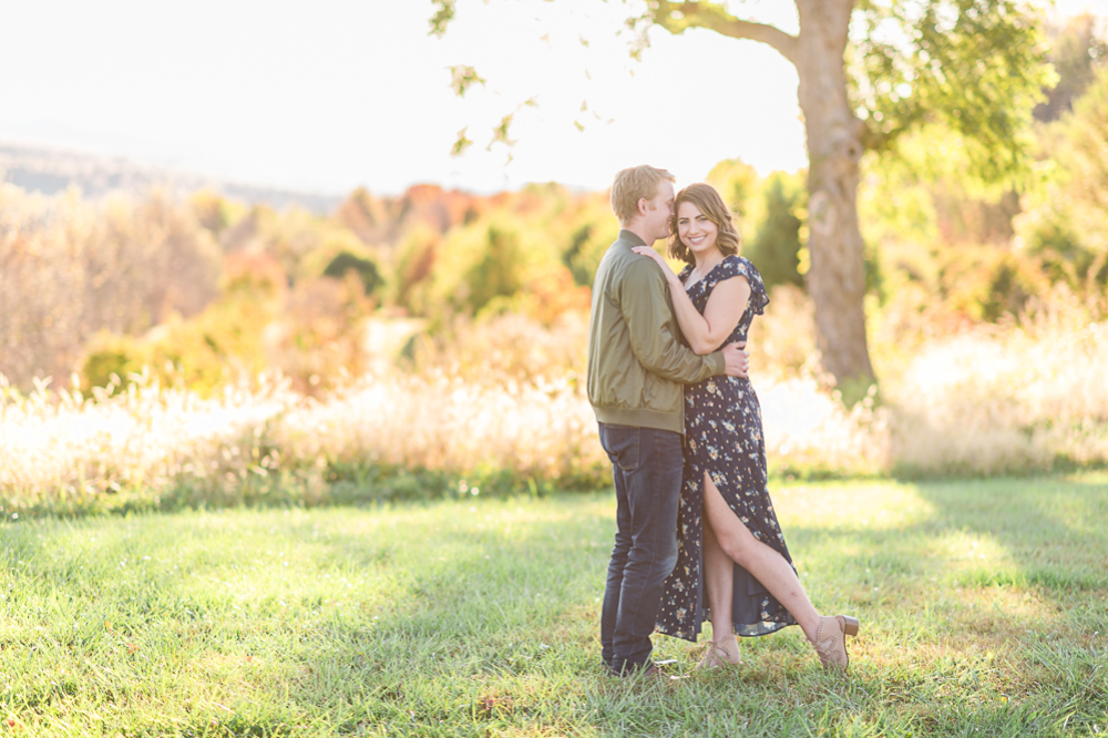 Smoke Bomb Puppy Engagement Session at the Market at Grelen - Hunter and Sarah Photography