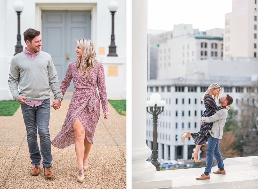 High-End Richmond Engagement Session at the Virginia State Capitol
