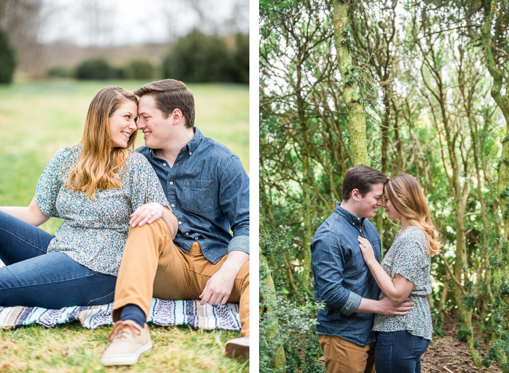 Romantic Overcast Engagement Session at Barboursville Vineyards - Hunter and Sarah Photography