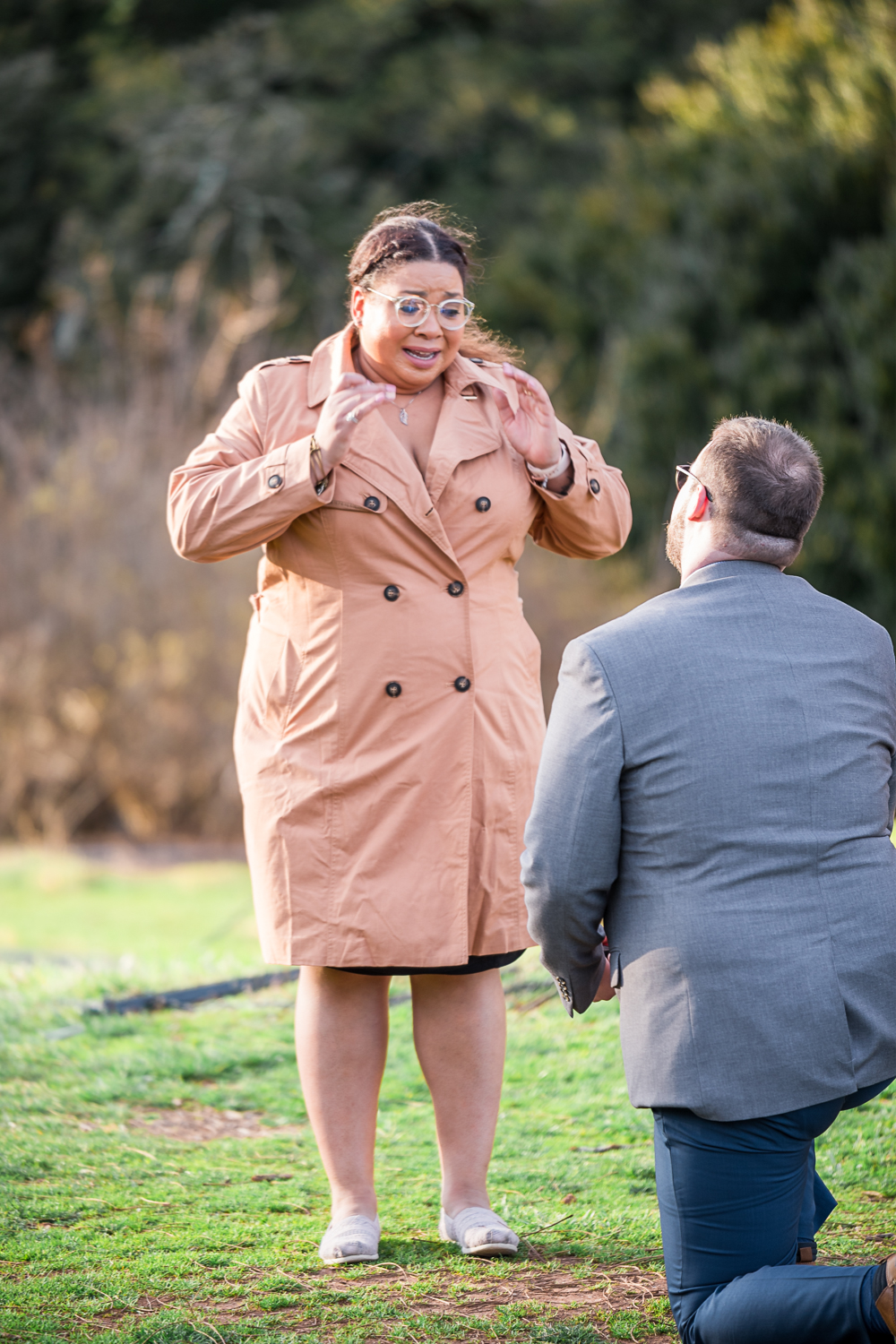 Wintery Surprise Proposal at Barboursville Vineyards Ruins - Hunter and Sarah Photography