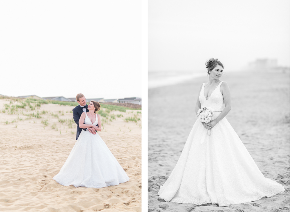 COVID-19 Virginia Beach Oceanfront Elopement Wedding - Hunter and Sarah Photography