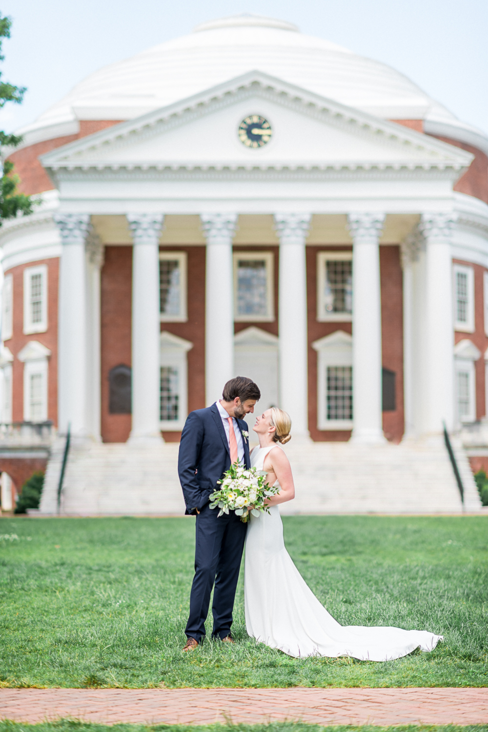 Backyard COVID-19 Elopement Near UVA Grounds and the Lawn - Hunter and Sarah Photography