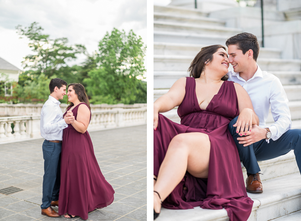 Romantic UVA Engagement Session on the Lawn in Charlottesville - Hunter and Sarah Photography