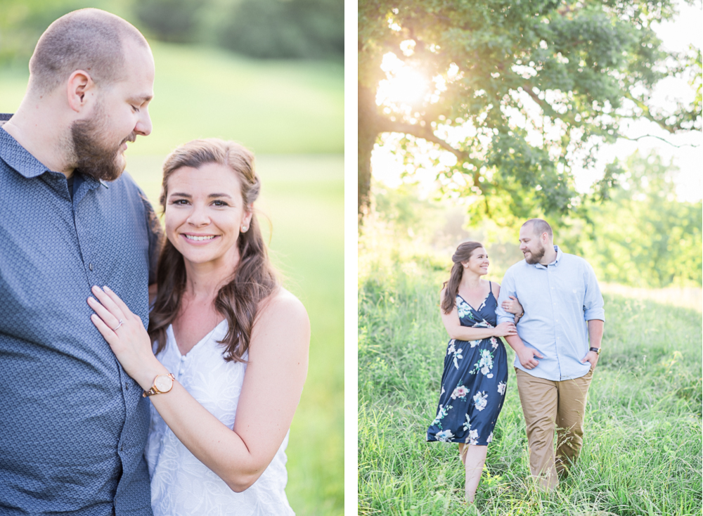Sunset Summer Engagement Photographer in Charlottesville - Hunter and Sarah Photography