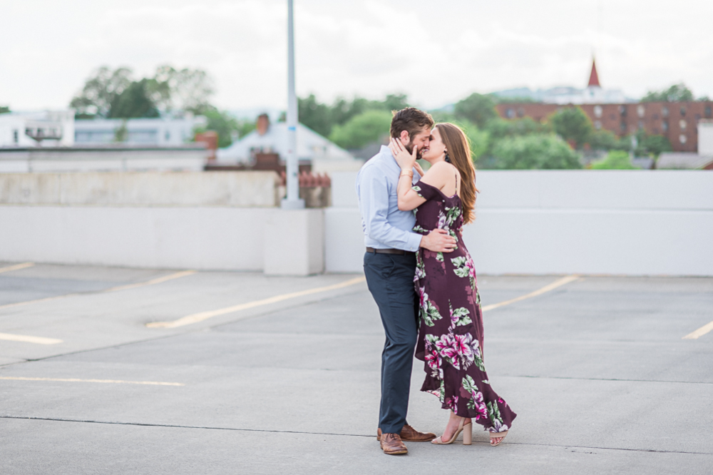 Urban Sunset Engagement Session on Charlottesville's Downtown Mall - Hunter and Sarah Photography