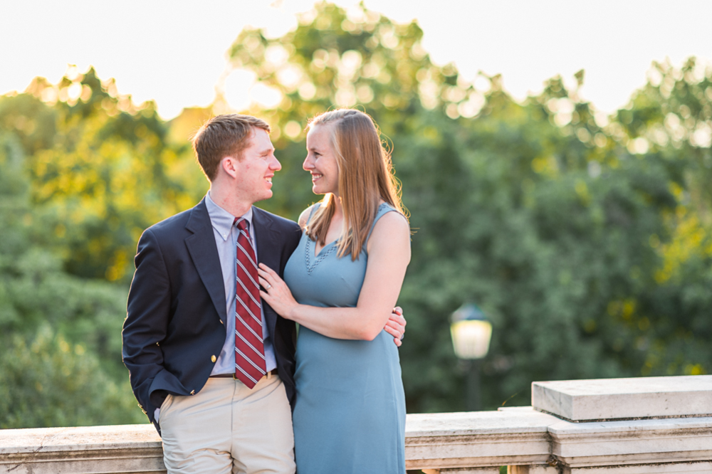 Elegant Summer Engagement Session on UVA's Lawn and Rotunda Steps - Hunter and Sarah Photography