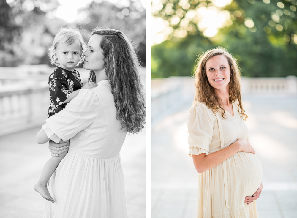 Maternity and Family Session at the Rotunda on UVA's Grounds - Hunter and Sarah Photography