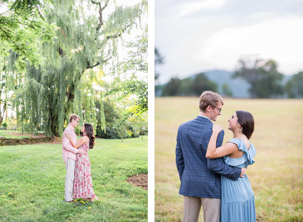 Summery Sunset Engagement Session at the Gardens at Waterperry Farms - Hunter and Sarah Photography