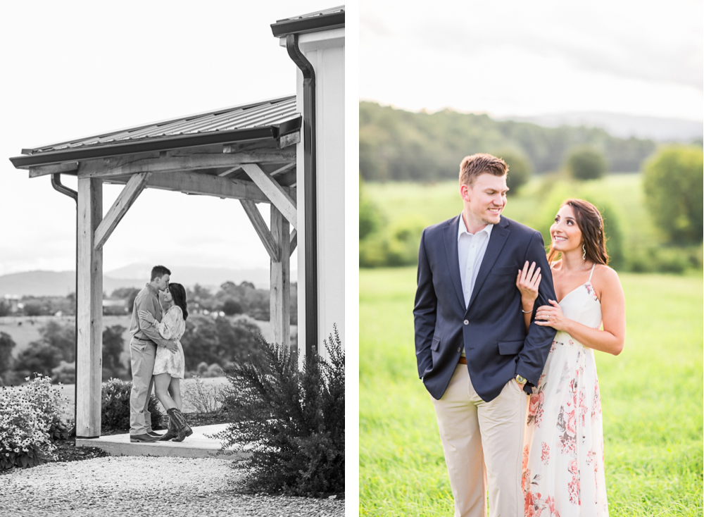 Down to Earth Sunset Engagement Session at Renback Barn - Hunter and Sarah Photography