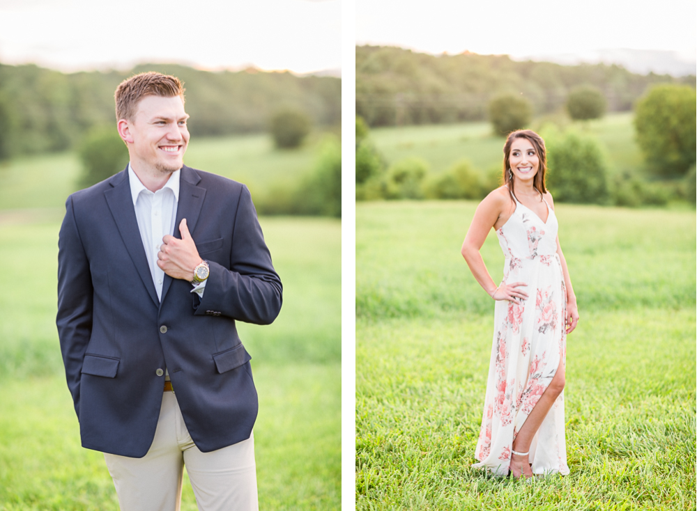 Down to Earth Sunset Engagement Session at Renback Barn - Hunter and Sarah Photography