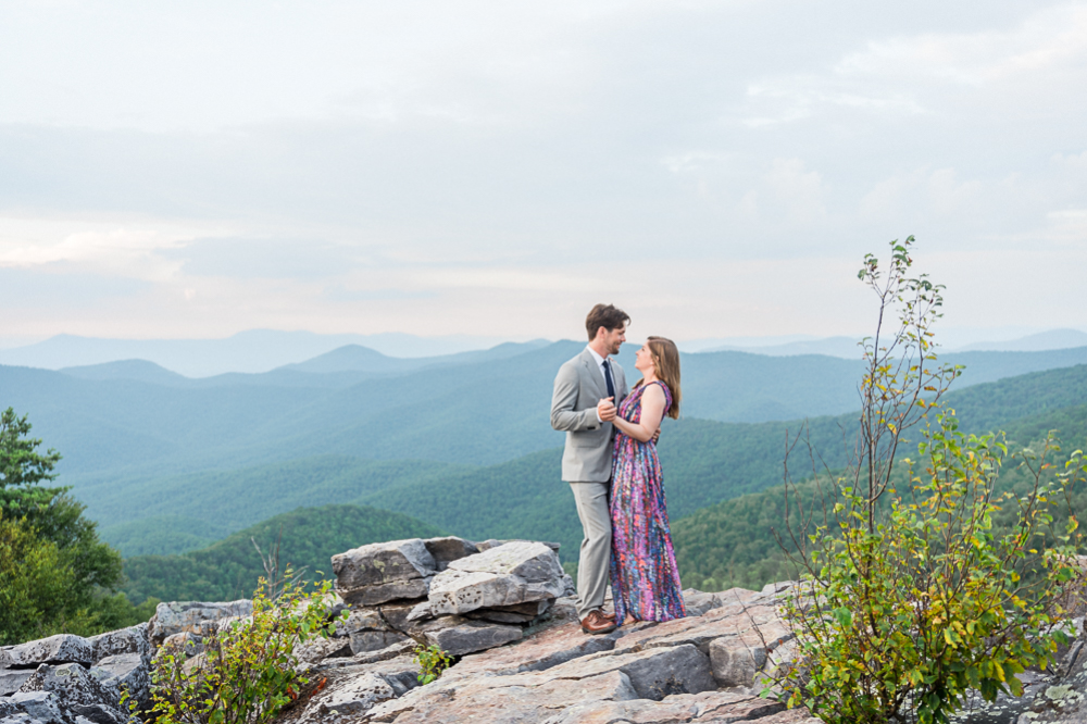 Elegant Formal Engagement Session at Blackrock Summit in Shenandoah National Park - Hunter and Sarah Photography