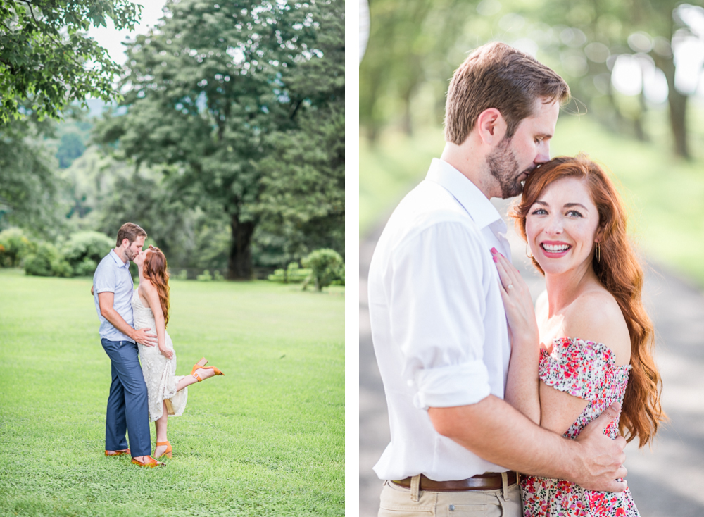 Romantic Midday Engagement Session at James Monroe's Highland in Charlottesville - Hunter and Sarah Photography