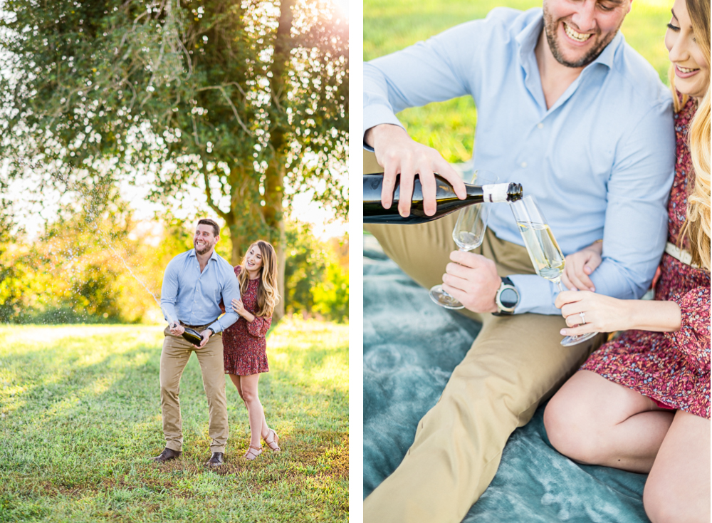 Romantic Golden Hour Engagement Session at The Market at Grelen - Hunter and Sarah Photography
