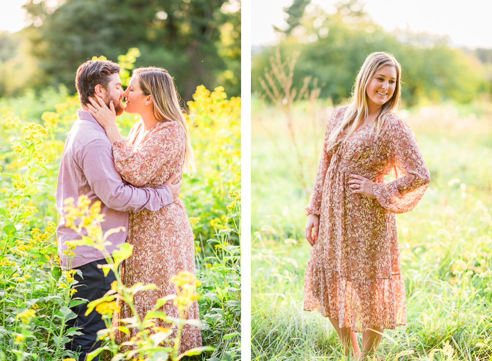Wildflower Engagement Session at Pen Park in Charlottesville - Hunter and Sarah Photography