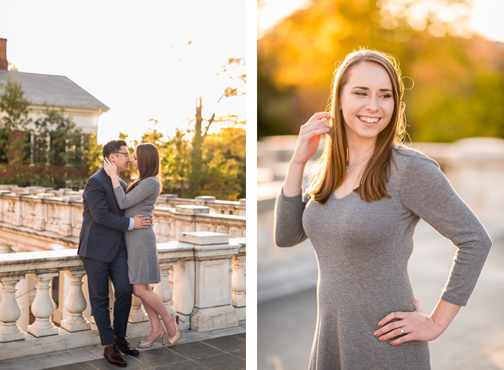 Delightful Fall Engagement Session on UVA's Lawn - Hunter and Sarah Photography