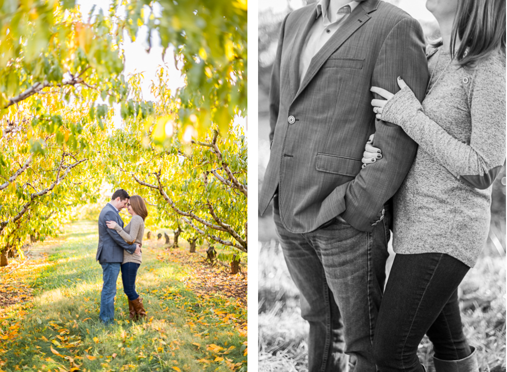Giggly Engagement Session at Chiles Peach Orchard - Hunter and Sarah Photography