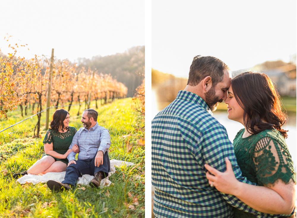 Giggly Fall Engagement Session at Delfosse Winery - Hunter and Sarah Photography