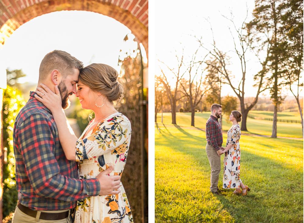 Intimate Garden Engagement Session at James Madison's Montpelier - Hunter and Sarah Photography
