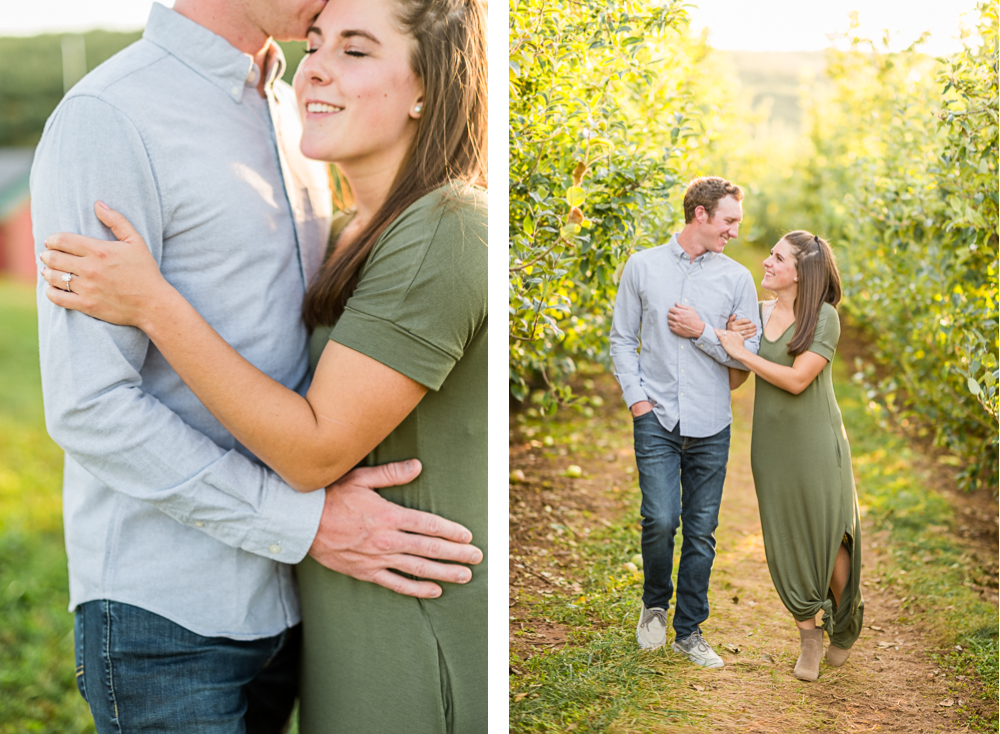 Sunny Surprise Proposal at Carter Mountain Apple Orchard - Hunter and Sarah Photography