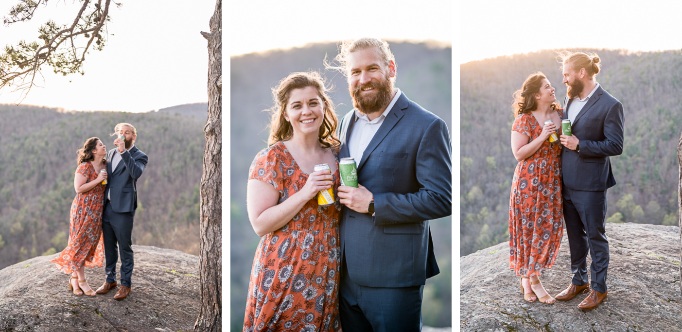Dramatic Sunset Engagement Session on the Blue Ridge Parkway - Hunter and Sarah Photography