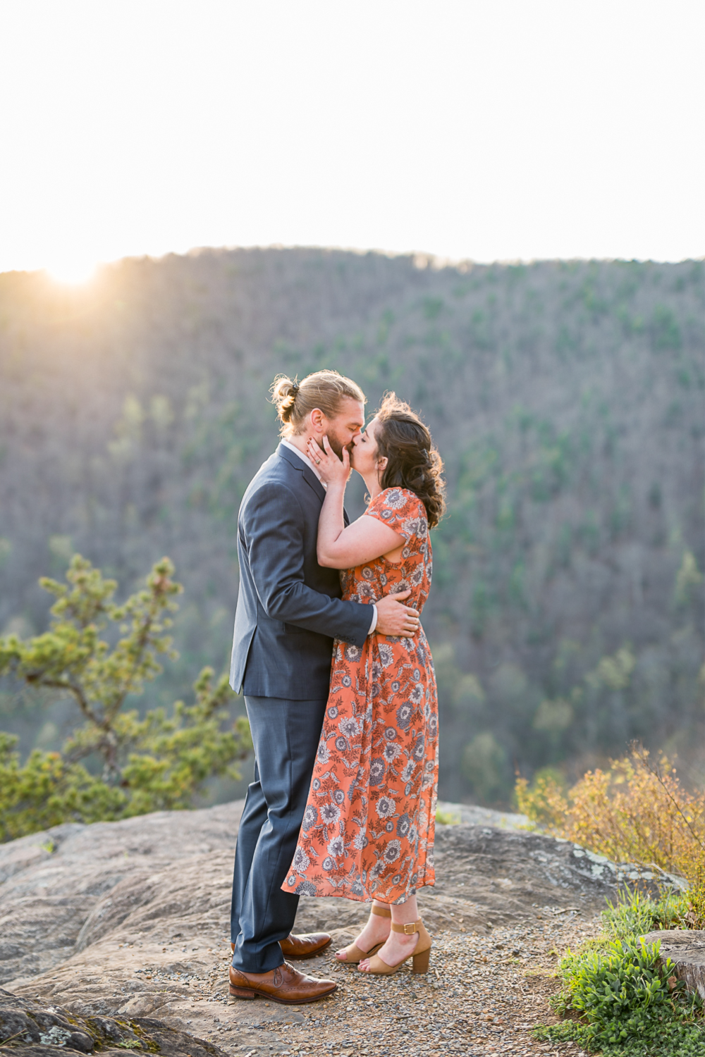 Dramatic Sunset Engagement Session on the Blue Ridge Parkway - Hunter and Sarah Photography