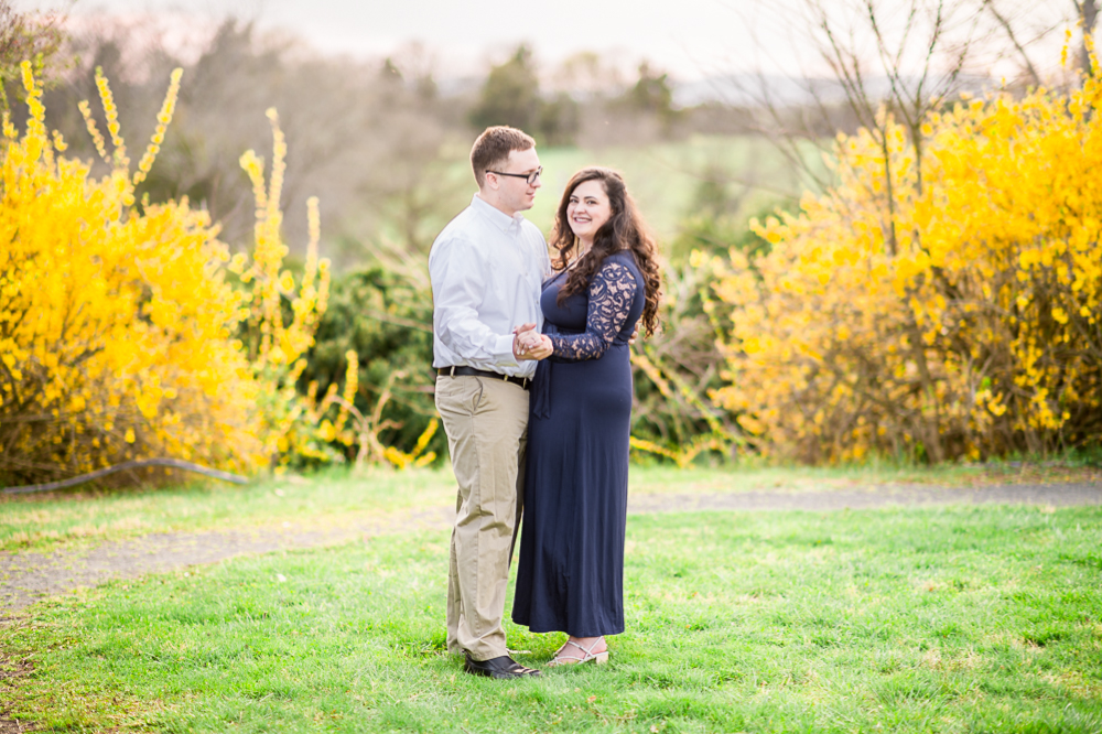 Joyful Spring Engagement Session at Barboursville Ruins - Hunter and Sarah Photography