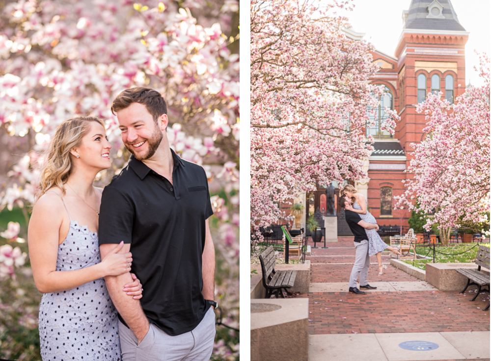 Spontaneous Sunrise Engagement Session During Cherry Blossoms in Washington, D.C. - Hunter and Sarah Photography