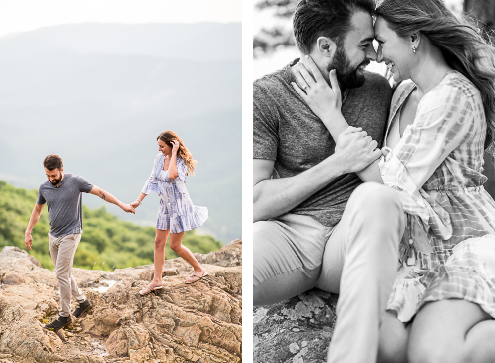 Adventurous Engagement Session at Raven's Roost Overlook - Hunter and Sarah Photography