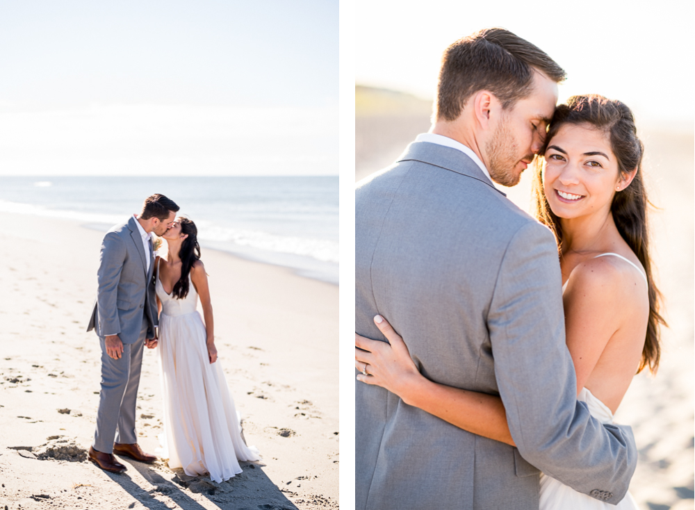 Golden Sunrise Beach Wedding at Holden Beach, NC - Hunter and Sarah Photography