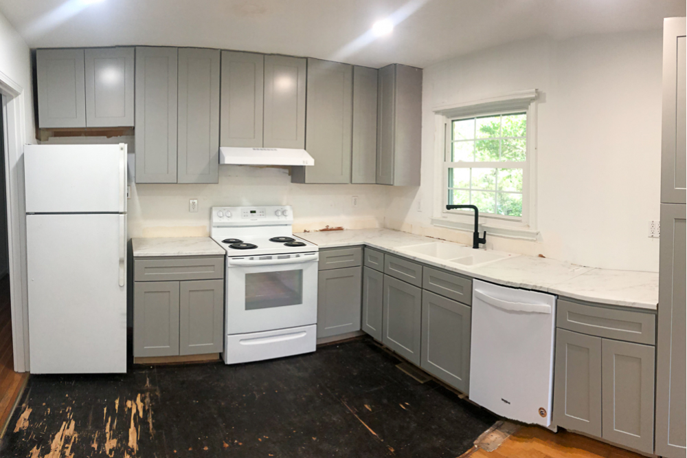 How We Renovated our Outdated Kitchen While We Weren't Even Home - Hunter and Sarah Photography