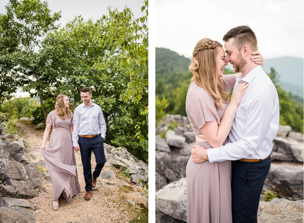 Scenic Overcast Engagement Session in Shenandoah National Park - Hunter and Sarah Photography