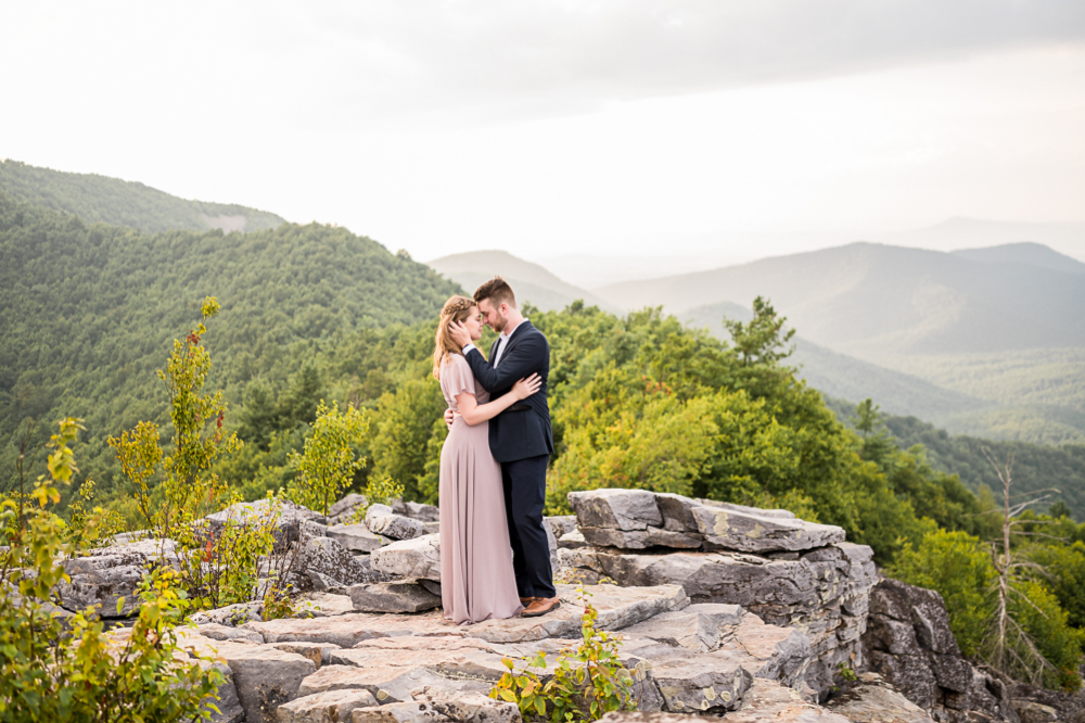 Scenic Overcast Engagement Session in Shenandoah National Park - Hunter and Sarah Photography