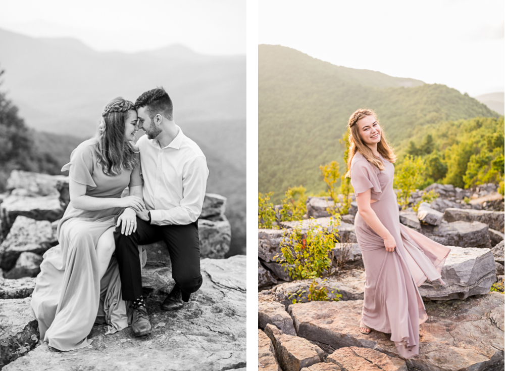 Scenic Overcast Engagement Session in Shenandoah National Park - Hunter and Sarah Photography