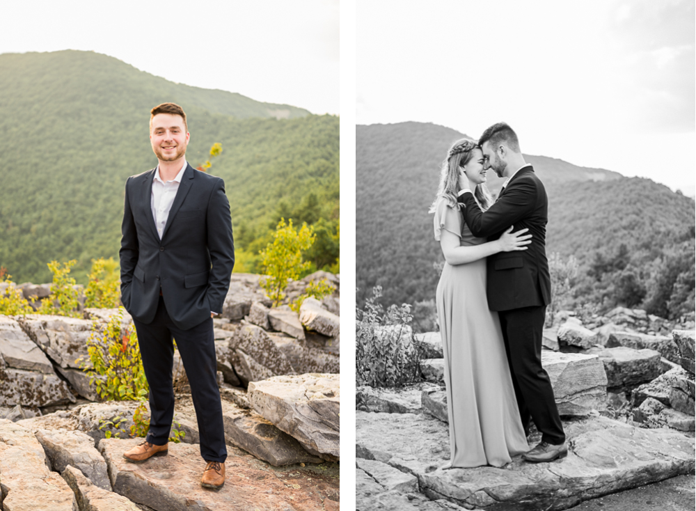 Scenic Overcast Engagement Session in Shenandoah National Park - Hunter and Sarah Photography