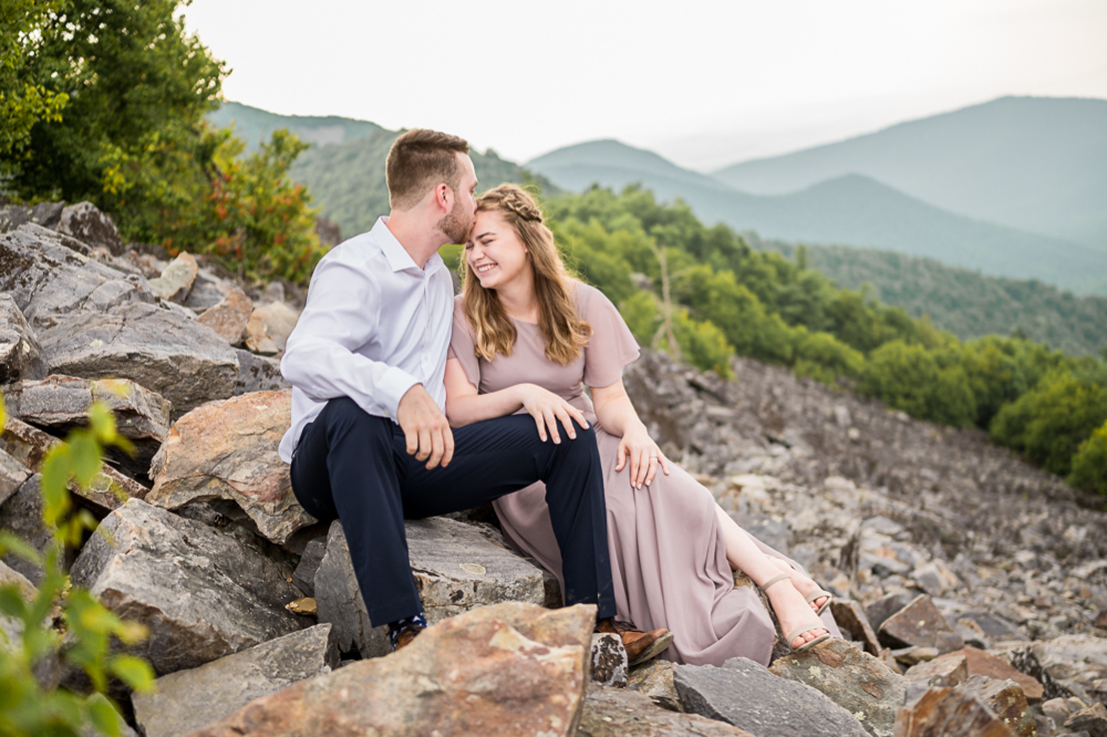 Scenic Overcast Engagement Session in Shenandoah National Park - Hunter and Sarah Photography