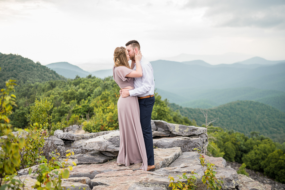 Scenic Overcast Engagement Session in Shenandoah National Park - Hunter and Sarah Photography