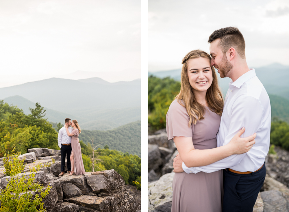 Scenic Overcast Engagement Session in Shenandoah National Park - Hunter and Sarah Photography