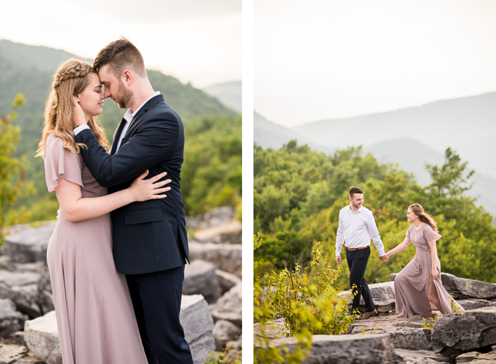 Scenic Overcast Engagement Session in Shenandoah National Park - Hunter and Sarah Photography