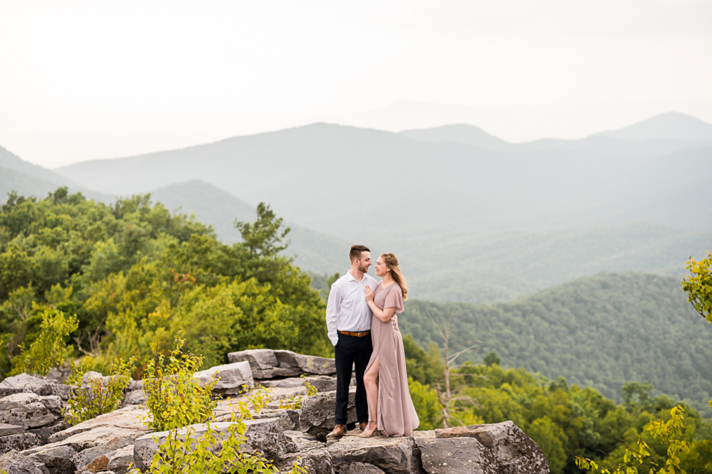 Scenic Overcast Engagement Session in Shenandoah National Park - Hunter and Sarah Photography