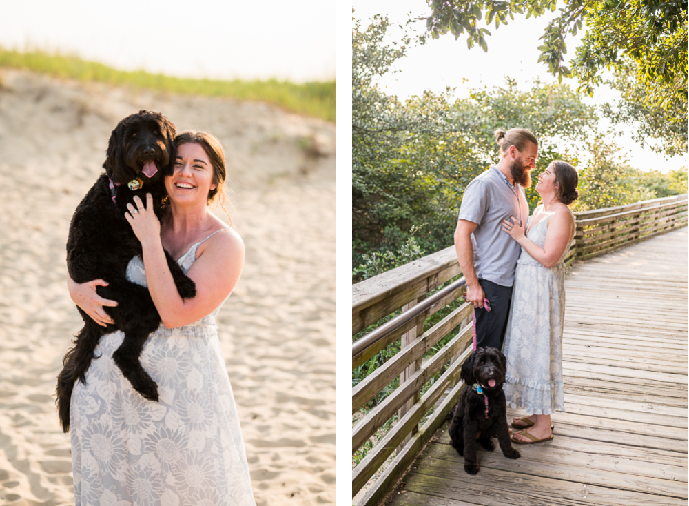 Fluffy Virginia Beach Engagement Session - Hunter and Sarah Photography